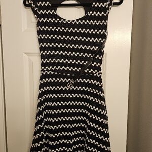 Elegant Black and White Women's Dress